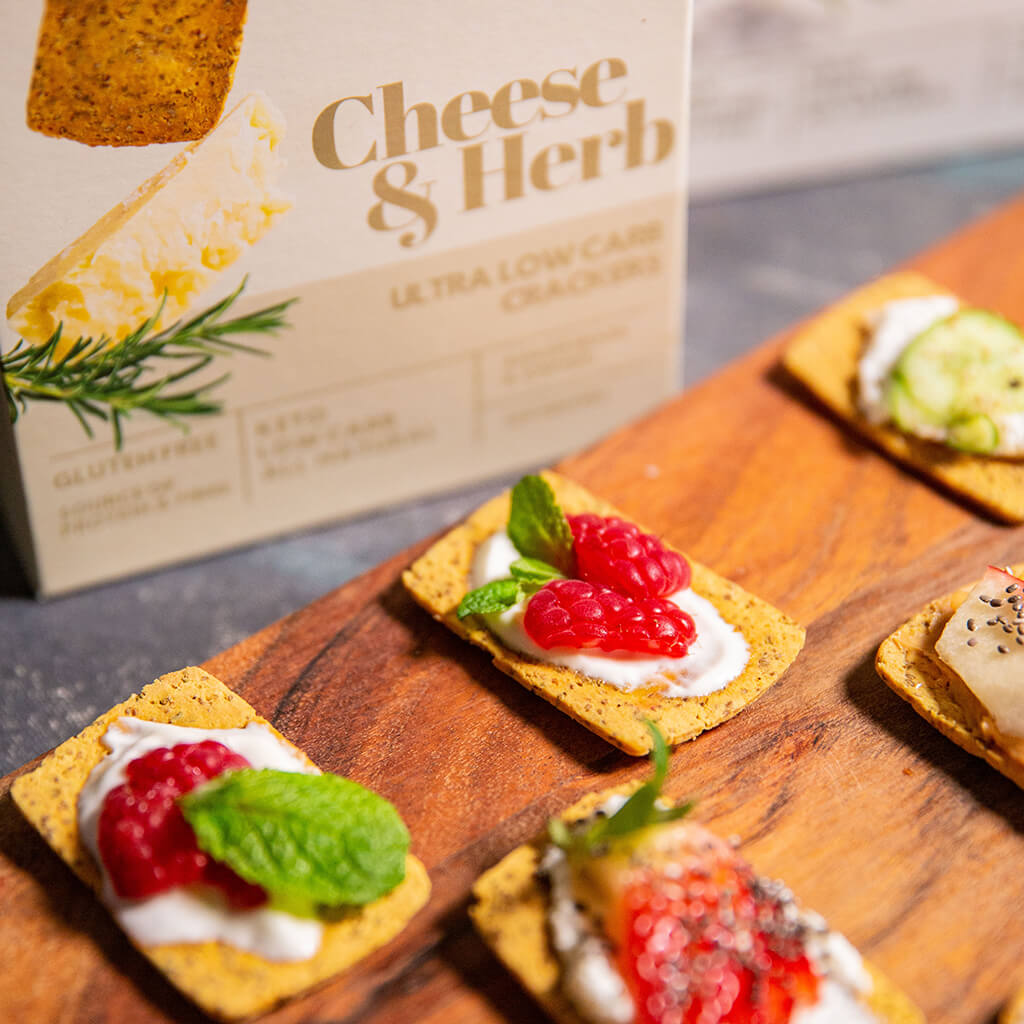 Ultra Low Carb Crackers - Cheese & Herb