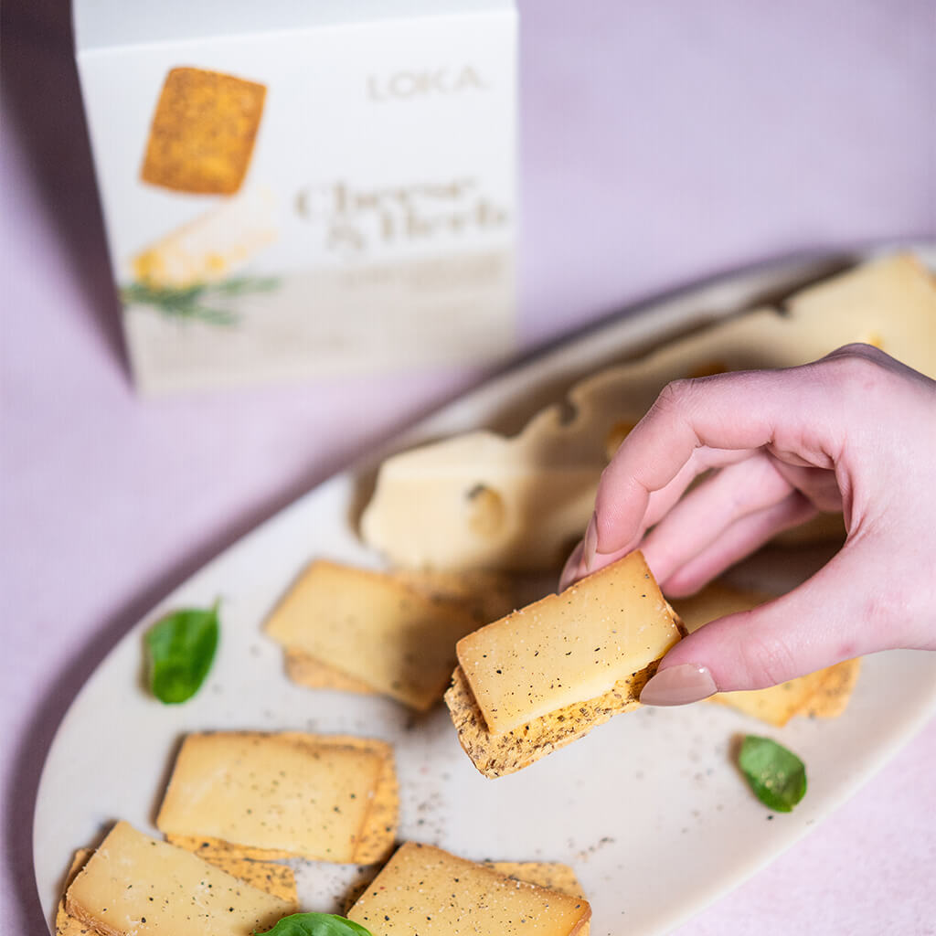 Ultra Low Carb Crackers - Cheese & Herb