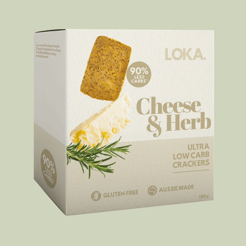 Ultra Low Carb Crackers - Cheese & Herb