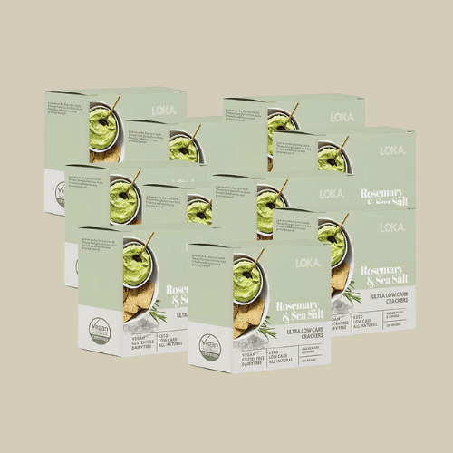 10x Ultra Low Carb Crackers - Rosemary & Sea Salt