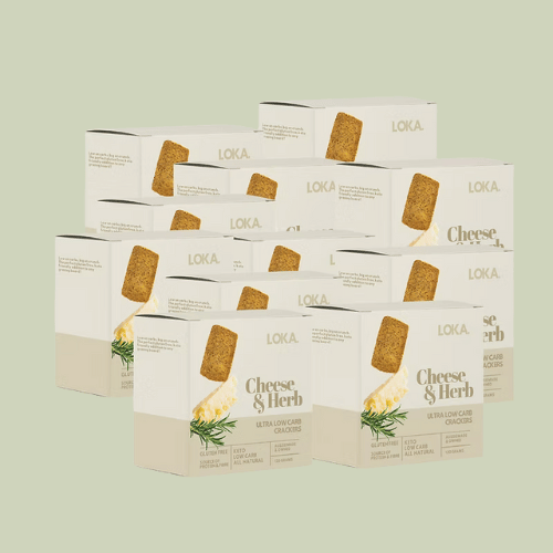 10x Ultra Low Carb Crackers - Cheese & Herb