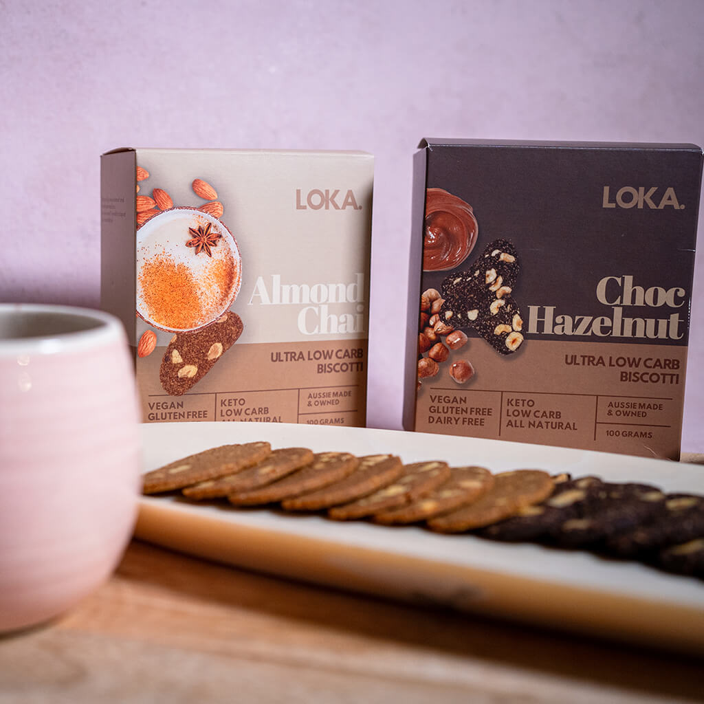 Ultra Low Carb Biscotti - Choc Hazelnut
