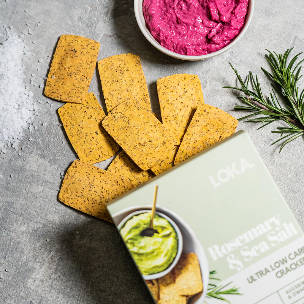 Ultra Low Carb Crackers - Rosemary & Sea Salt