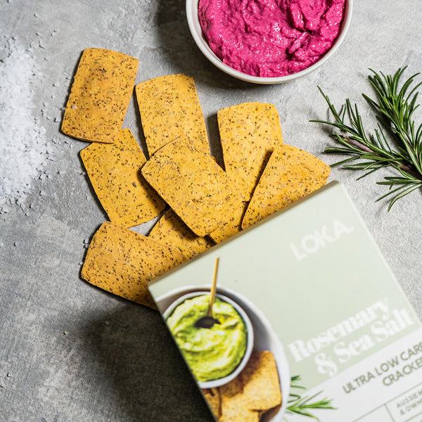 Ultra Low Carb Crackers - Rosemary & Sea Salt