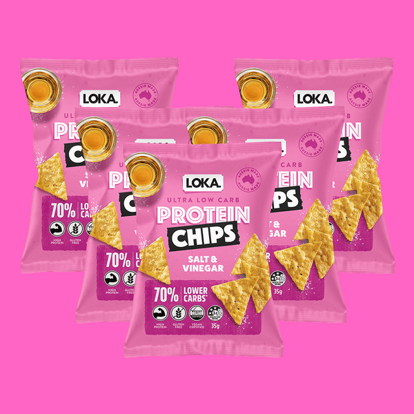 6x Ultra Low Carb Protein Chips - Salt & Vinegar