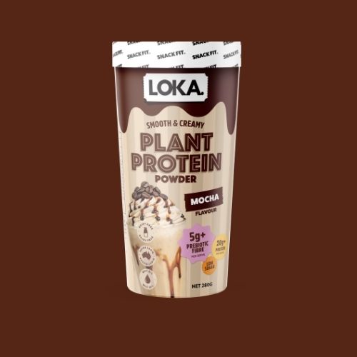 Loka Mocha Protein Powder - plant based fibre protein supplement