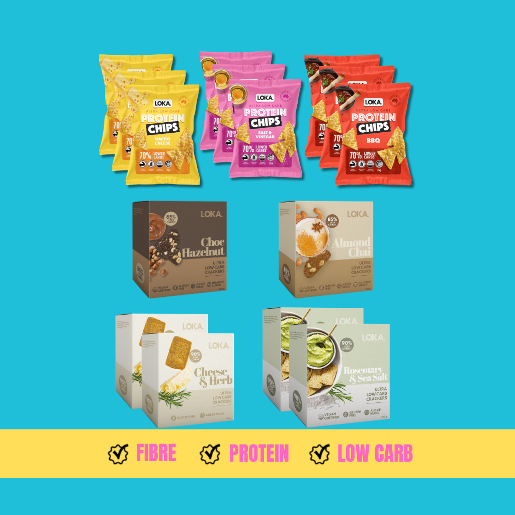 Loka Snack Gain Starter Kit - ultra low carb high protein snack bundle by Loka Foods