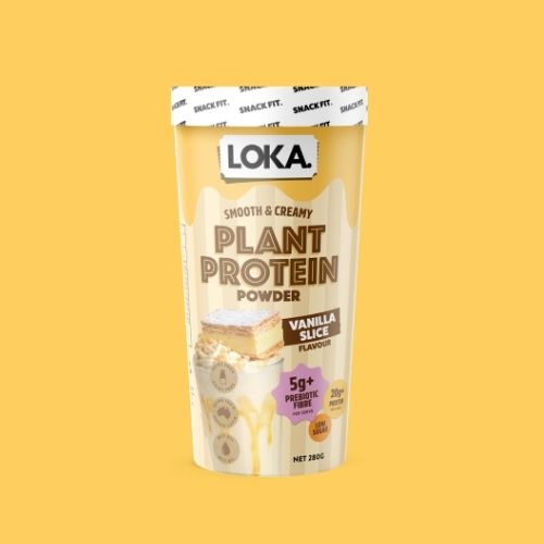 Loka Vanilla Slice Protein Powder - plant based fibre protein supplement